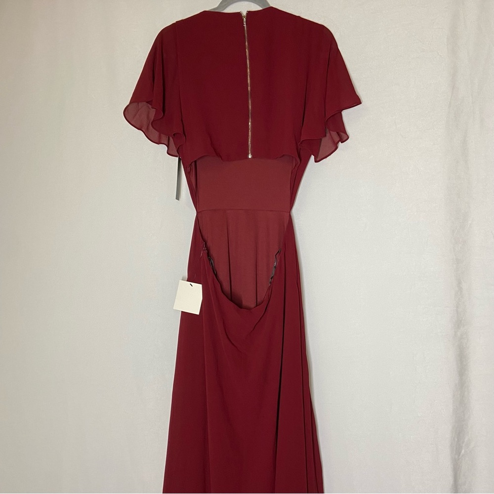 NEW Lulu’s Large Cutout Bohemian Rhapsody High Low Dress Maxi Gown - Picture 4 of 9